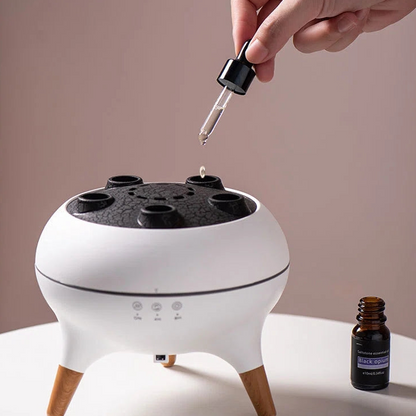 Flame Mist Aroma Diffuser |Jellyfish Dynamic Light Wood |Grain Essential Oil Humidifier | Multi Hole Fragrance Diffusion Machine