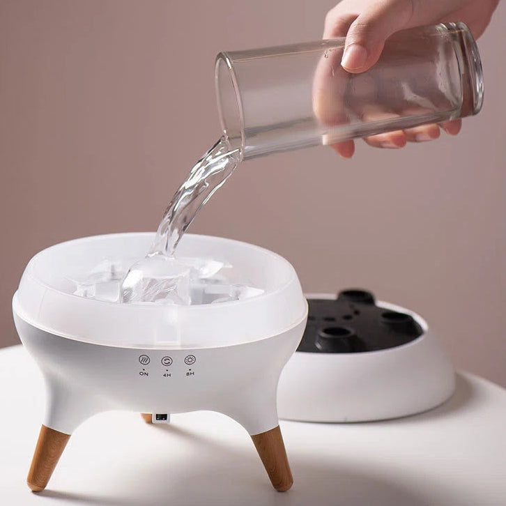 Flame Mist Aroma Diffuser |Jellyfish Dynamic Light Wood |Grain Essential Oil Humidifier | Multi Hole Fragrance Diffusion Machine